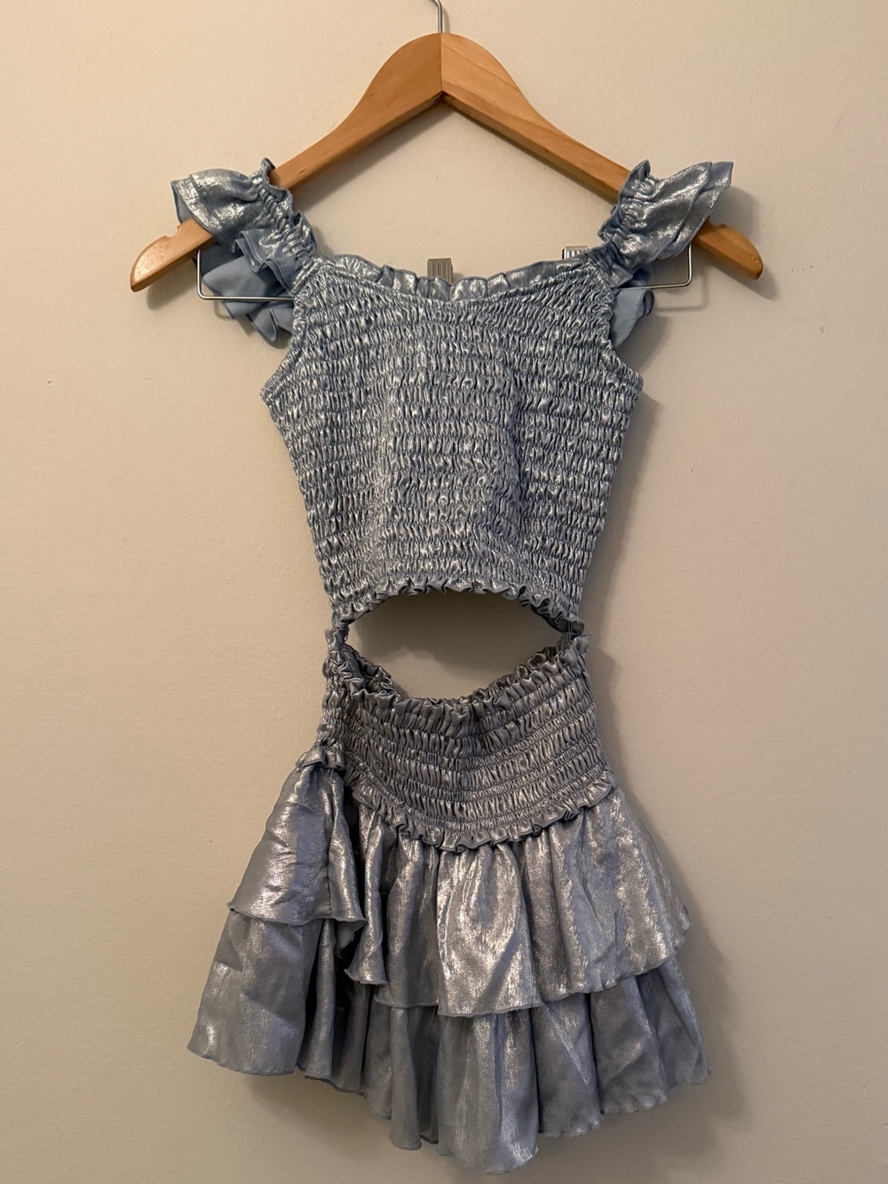 Flowers by Zoe light blue Silver Shimmery Two-Piece